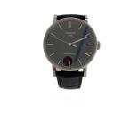 TISSOT◆自動巻腕時計/アナログ/レザー/BLK/BLK/T109407//