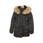 ZARA◆ダウンコート/ロングコート/XS/ポリエステル/BLK