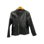 BRUNABOINNE◆アランジャケット/シングルライダースジャケット/1/馬革/BLK//