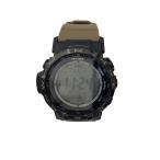 CASIO◆ソーラー腕時計_PRO TREK/デジタル/ラバー/BRW
