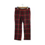 COMME des GARCONS HOMME PLUS◆ボトム/M/ウール/RED/タータンCK/PB-P016/08AW/タイムフォーマジック
