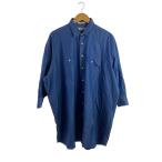 ショッピングINDIVIDUALIZED individualized shirts◆長袖シャツ/USA製/コットン/BLU