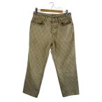 STUSSY◆23SS/BIG OL JEAN QUILTED DENIM/パンツ/30/コットン/BEG/チェック/116635//