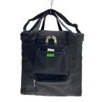 PORTER◆UNION/RECORD BAG/レコードバッグ/3WAYリュック/ポリエステル/ブラック/782-08614