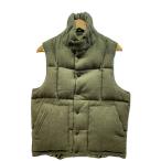 Engineered Garments◆ホワイトグースダウンベスト/700FILL/ハイネック/S/ウール/KHK/カナダ製