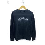 ショッピングmoncler MONCLER◆24SS/SWEAT SHIRT/ロゴワッペン/スウェット/トレーナー/M/BLK/J10918G00004