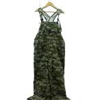 EVISU◆カモメ/オーバーオール/つなぎ/36/コットン/KHK/カモフラ/迷彩