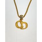 ショッピングdior Christian Dior◆CDロゴ/ネックレス/GLD/トップ有/レディース