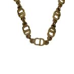 ショッピングdior Christian Dior◆CDリンクチェーン/ロゴ/ネックレス/GLD/トップ無/レディース