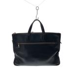 LOEWE◆ブリーフケース/牛革/BLK/無地