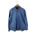 Supreme◆25SS/SMALL BOX DENIM SHIRT/長袖シャツ/L/デニム/IDG/無地