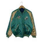 ショッピングスカジャン BILLVAN◆リバーシブルスカジャン/M/ポリエステル/グリーン/無地/SBL-151018