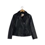 ショッピングライダース COACH◆ダブルライダースジャケット/2/羊革/ブラック/無地/75650