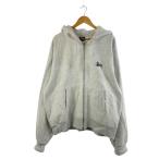 ショッピングstussy STUSSY◆ジップパーカー/XXL/コットン/GRY/プリント/Z4000SZS23