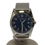 VICTORINOX◆クォーツ腕時計/アナログ/BLK/SLV/241585//
