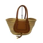 Chloe◆少々ホツレ有/カゴバッグ/BEG/無地