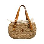 ショッピングカゴバッグ CLEDRAN◆カゴバッグ/--/BEG/無地