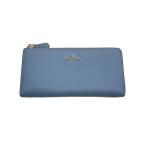 ショッピングcoach COACH◆長財布/--/BLU/無地/レディース