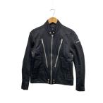 DIESEL◆シングルライダースジャケット/XS/ポリエステル/BLK/無地