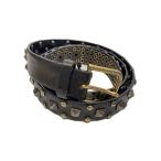 ショッピングGABBANA DOLCE&GABBANA◆ピラミッドスタッズベルト/レザー/BLK/メンズ/BC3949//