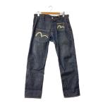 EVISU◆VERTICAL POCKET DENIM/白カモメ/ストレートパンツ/36/デニム/IDG/2150