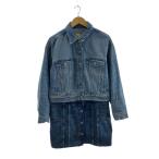 ショッピングzara ZARA◆長袖ワンピース/XS/デニム/IDG/6840/249/400