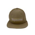 NEW ERA◆メッシュキャップ/7 1/2/BEG/無地/メンズ/Supremeコラボ