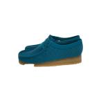 Clarks*Wallabee/Teal Textile/ deck shoes /24cm/GRN/ парусина / Loafer 