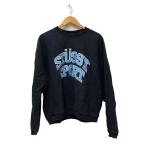 STUSSY◆sport relaxed oversized crew/M/コットン/BLK