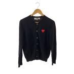 ショッピングGARCONS PLAY COMME des GARCONS◆カーディガン(薄手)/L/ウール/BLK/AZ-N007//