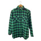 ショッピングネルシャツ L.L.Bean◆80S/バッファローチェックネルシャツ/--/ウール/GRN/無地//