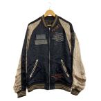 AVIREX◆スカジャン/XL/レーヨン/BLK/無地/6162150