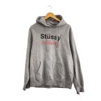 STUSSY◆パーカー/L/コットン/GRY/無地
