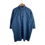 ショッピングINDIVIDUALIZED individualized shirts◆長袖シャツ/16/コットン/BLU/無地