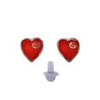 GUCCI◆ピアス/--/RED/レディース/ハート/GG/