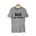 DOLCE&GABBANA◆Tシャツ/46/コットン/GRY