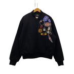 STUSSY◆SOUVENIR STADIUM BOMBER/マルチロゴ/ワッペン/スタジャン/L/コットン/115658