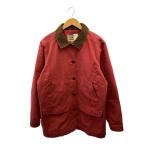 ショッピングタグ L.L.Bean◆ハンティングジャケット/木タグ/ジャケット/L/コットン/RED/※裾ヨゴレ有