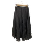 ショッピングロングスカート CP SHADES◆ロングスカート/XS/リネン/BLK/4110501211399