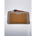 ショッピングLOEWE LOEWE◆カードケース/レザー/BEG/無地/レディース/C660Z40X07