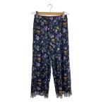 VIVIENNE TAM◆25SS/TINY FLOWER PRINTパンツ/38/ポリエステル/BLK/総柄/15175230//