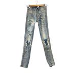 WHO DECIDES WAR* обтягивающий брюки /28/ Denim /IDG/ повреждение обработка 