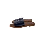 Chloe◆フラット ミュール ミュール/サンダル/38/BLK