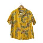 STUSSY◆アロハシャツ/--/レーヨン/YLW/総柄