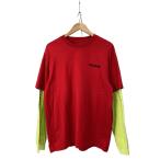Supreme◆長袖Tシャツ/M/コットン/レッド/プリント/2021ss