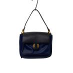 ショッピングchloe Chloe◆バッグ/レザー/NVY/無地//