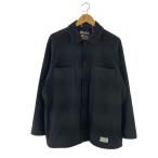 WACKO MARIA◆23AW/POLARTEC FLEECE SHIRT/S/ポリエステル/BLK/チェック/23FW-WMO-BL13