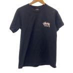 ショッピングstussy STUSSY◆STUSSY HONOLULU/ホノルル限定_両面プリントTシャツ/S/黒/毛玉・プリント割れ有