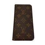 LOUIS VUITTON◆iPhoneXR・フォリオ_モノグラム・キャンバス/PVC/BRW/レディース
