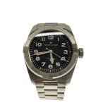 HAMILTON◆KHAKI FIELD Expedition/自動巻腕時計/BLK/SLV/チタン/H702250